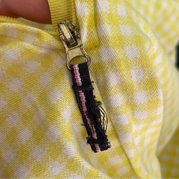 Tommy Hilfiger Checkered Yellow And white crop pants medium raise - Picture 4 of 5